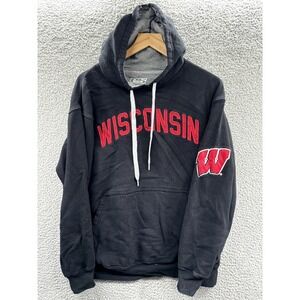 University of Wisconsin Badgers Sweatshirt Men's Large Hoodie Black